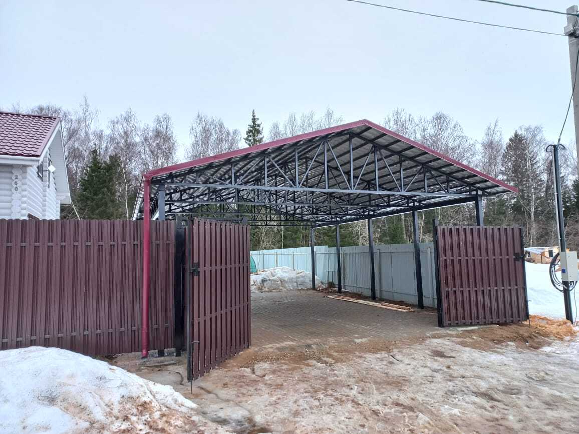 Двускатные навесы