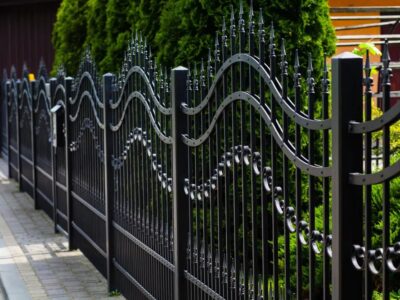 Ворота с коваными завитками ВТ-6066