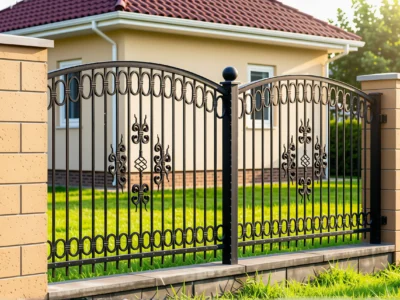 Кованый забор для участка загородного дома КЗ-2308