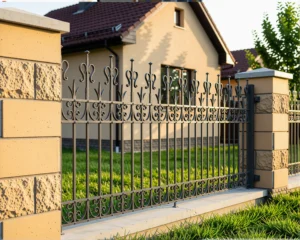 Красивый кованый забор