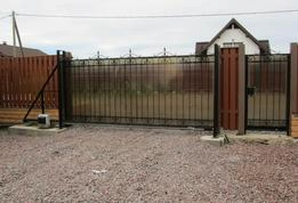 Откатные ворота на винтовых сваях 4000×1900 ВТ-11458
