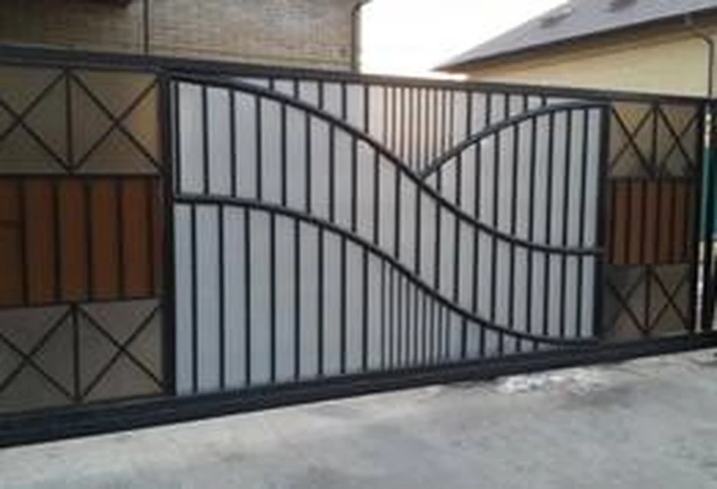 Откатные ворота на винтовых сваях 5500×2000 ВТ-11518