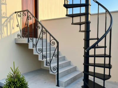 Винтовая лестница Prosto Spiral White из бука ВЛ-026